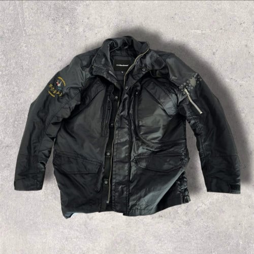 អាវ​ម៉ូតូធំ​ មានជរ័ការពារ👍Motorhead Jacket Size M, Black (ខាងក្នុងអាវមាន២តង់ត្រជាក់ ដោះចេញបាន)