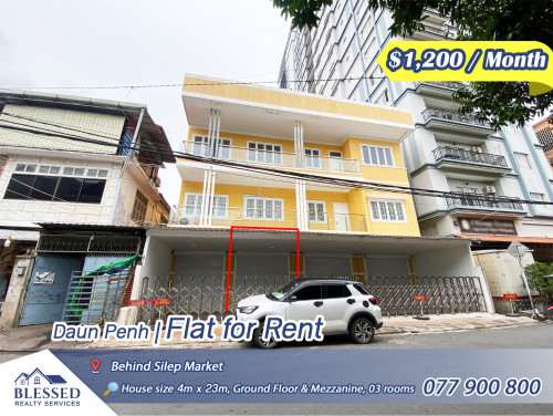 Daunh Penh, Behind Silep Market 💥 Flat for Rent 💥