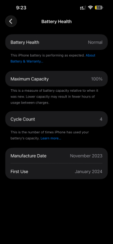 Iphone 15 promax 256GB LL/A មួយទឹកស្រុកក្រៅ សានុំសុីន ថ្ម100% សាកបាន4ដង