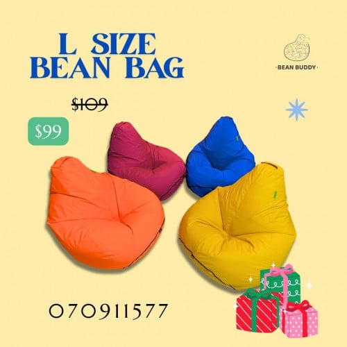 L size Bean Bag សាឡុងអង្គុយគ្រាប់ស្នោ