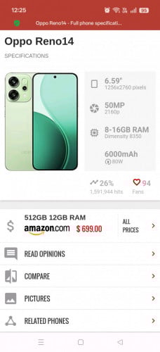 Oppo Reno 14 Pro 512G