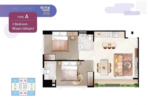 Resale, 2-Bed|2-Bath|BKK1|TIME SQUARE 5