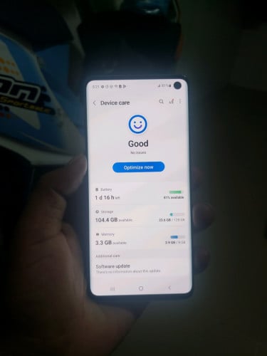 Sumsung S10 sim1 ram8G 128G. 95/96%