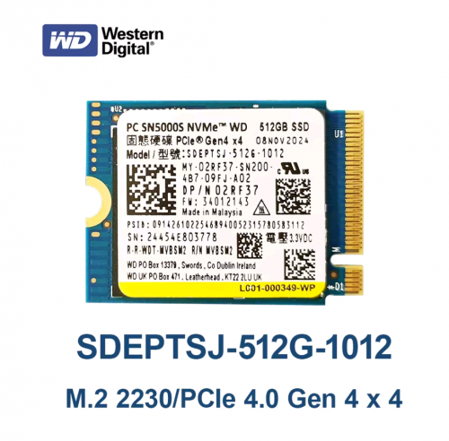 Western Digital WD SN500OS M.2 2230 SSD 512GB NVMe PCle Gen4 x4