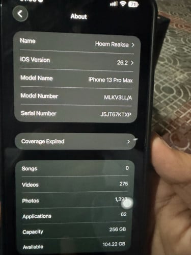 លក់ទូរស័ព្ទ IPhone 13 Pro Max 256G