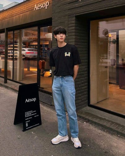 ខោខាប៊យ ខូវប៊ូយ long jeans ជើងវែង ជើងស្មើរ សាចក្រាស់យឺត ប្រេន poloម៉ូតពណ៌ ចង្កេះ 29-30-31-32-34-36