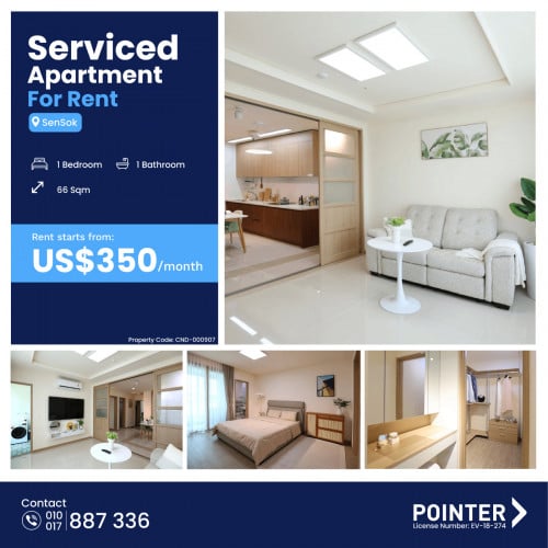 🏢 1 Bedroom Apartment For Rent at Booyoung Town Along Russian BLVD