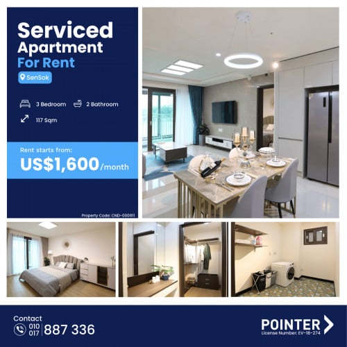 🏢 Spacious 3 Bedroom Apartment For Rent at Booyoung Town along Russian BLVD