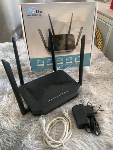 4 Antennas 4G/LTE Wireless Router ប្រើស៊ីមបានគ្រប់ប្រព័ន្ធ Wifiខ្លាំងល្អ មានរុន្ធដោតភ្លើង2
