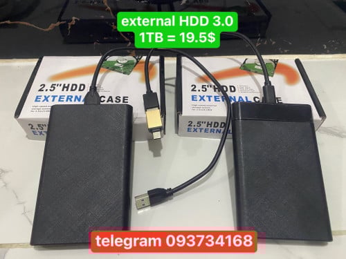 external HDD 3.0: 1T=19.5$