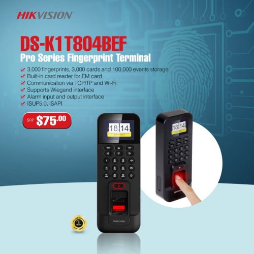 Hikvision DS-K1T804BEF Pro Series Fingerprint Terminal