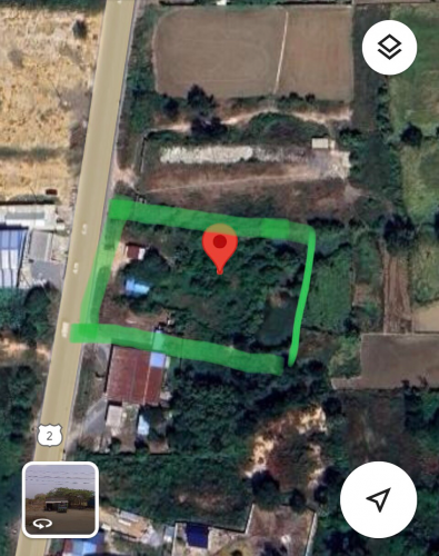 ដីផ្លូវជាតិលេខ2 ជិតរង្វង់មូលគួរស្រូវ នឹង ព្រលានយន្ដហោះថ្មី