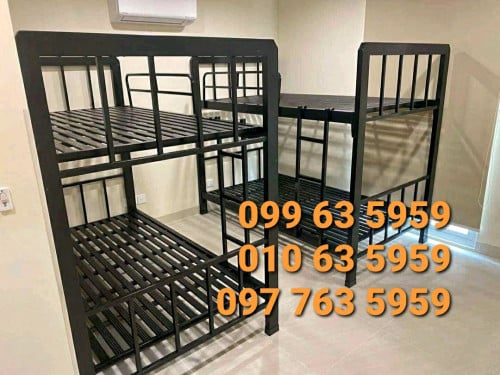 គ្រែ2ជាន់ខ្មៅ 1.0m x 2.0m