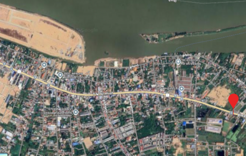 ដីជួល នៅទុលមុខវត្តជ្រោយអំពិល ស្ថិតនៅលើ ផ្លូវជាតិលេខ១  (ទំហំ 30m X 100m)