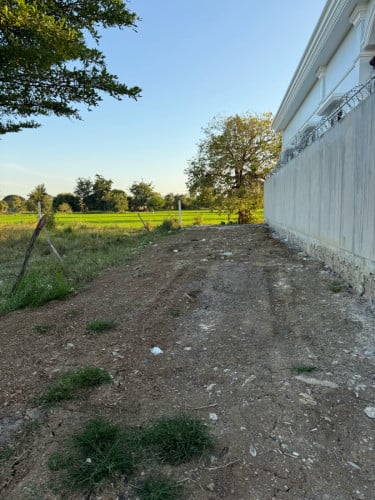 ដីលក់ ៥x២០ ម្តុំស្រែប្រាំង ប្លង់រឹង ផ្លូវមុខក្រោយ