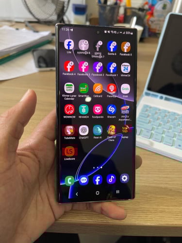 Note 20ultra Sim 2 ក្រុមហ៊ុន អេក្រង់OLED បែកគែមសរសៃសក់