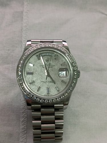 Rolex President meteorite dial.