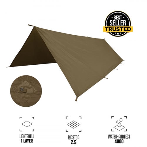 TACTICAL A10 Expedition Tarp 3 × 4 m – Olive Green