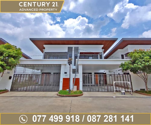 🏘 វីឡាភ្លោះ (Twin-B) សល់ដីខាង 6.5ម ក្នុងបុរី ឌឹផ្លរ៉ា ផ្លូវជាតិលេខ6A ត្រូវការលក់បន្ទាន់ខ្លាំង