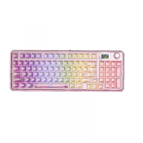 AULA F-NB98 Pink Tri-mode (USB/Wiresless 2.4G/Bluetooth) Gaming Keyboard