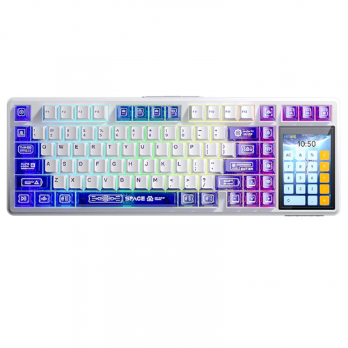 AULA L99 Smart Screen 3.98" IPS Touch Screen Tri-mode Gaming Keyboard Dawn Blue