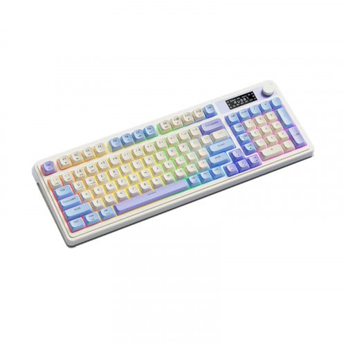AULA S99 Pro 3 Modes Silicone Gaming Keyboard (Silence) Cute Creamy