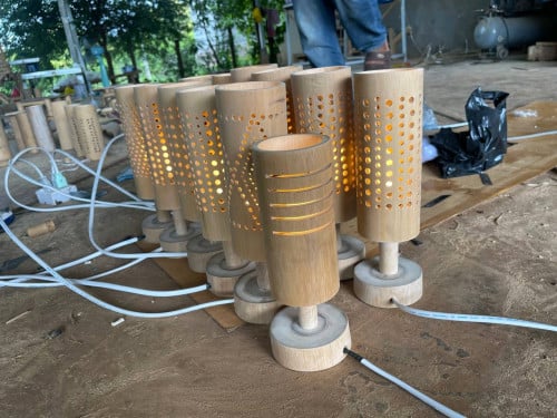Bamboo desk lamps