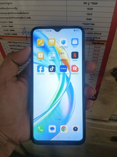 Honor x5b/រ៉េម4+4ជី/មេម៉ូរី64ជីអេក្រង់នៅស្អាតទាំងអស់មួយទឹកចង់បាមឆាតមក📢🥰