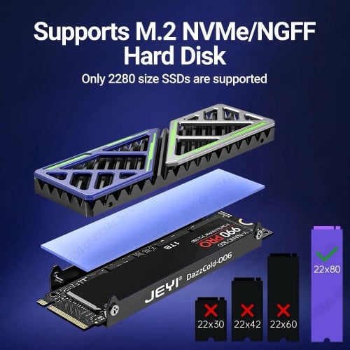 JEYi Dazzcold M.2 SSD Heatsink 2280 NVME