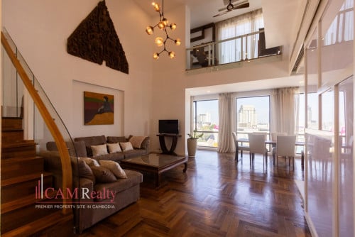 Luxurious Duplex 3 Bedrooms Condo For Rent In Tonle Basak