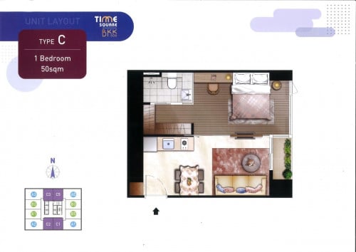 New One bedroom for sell at Time Square 5 BKK1