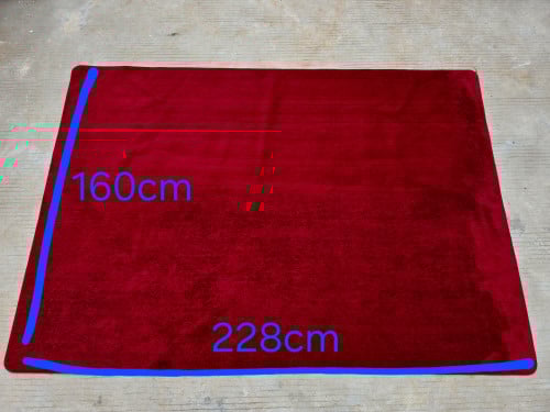 Red Non-Slip Floor Mat Water Absorbent for Home 228x160