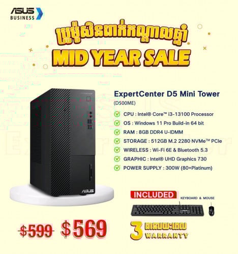 ASUS ExpertCenter D500ME Desktop