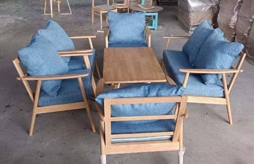 Coffee sofa set 6 chairs and 1 table