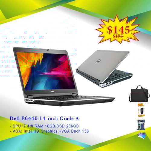 Dell E6440 14-inch - CPU i7 4th RAM 16GB/SSD 256GB