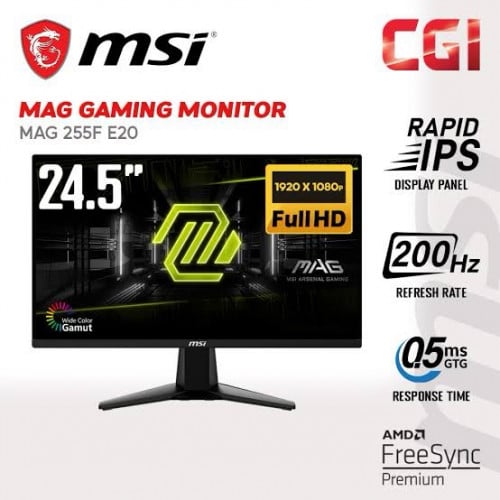 MSI MAG 255F E20 200Hz 25” with variable refresh rate