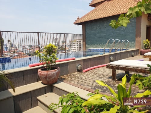 N739 | 2 Bedrooms Serviced Apartment For Rent With Swimming Pool in Toul Kork