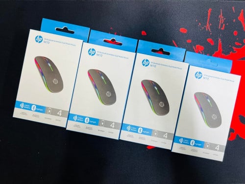ឥវ៉ានស្ដុកថ្មីបងៗ Mouse Wireless Bluetooth HP W10 មាន2ពណ៌ ស ផ្កាឈូក មានការធានា1ខែបងៗ