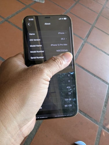 12 pro max 128g ZA . 97% អត់ដែលដោះ ថ្មរ73% .សុីនទាំងអស់