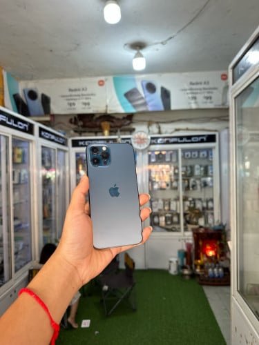 iPhone 12 Pro Max 128gb🍏battery 91%🔋Lla តួរស្អាត់99%សំណុំហ្សុីតម្លៃល្អឆាតមកមុនបានមុនបងៗ