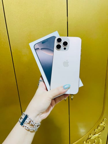 iPhone 16 Pro Max 512GB ZP/A 99% នៅដូចថ្មីស្អាតពណ៌មាស