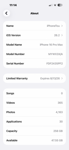 iPhone 16proMax សាណុំហ្សុីនណែននៅស្អាត99%9🔋Battery Health100%%