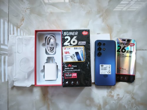itel S26Ultra Sim2 Company Ram8G Room256G Full set inbox ស្អាតដូចថ្មីលក់:150$