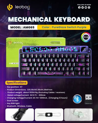 ឥវ៉ានស្ដុកថ្មីបងៗ Keyboard Wireless 3in1 brand Leobog មានការធានា1ឆ្នាំពេញ អីវ៉ាន់មាននៅក្នុងស្តុក📩