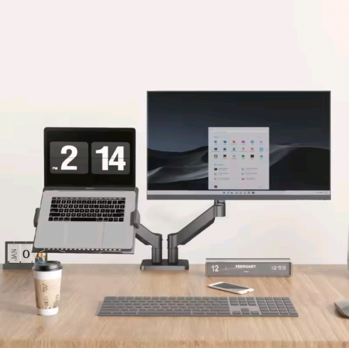 ជើងទម្រ Monitor and Laptop Dual stand