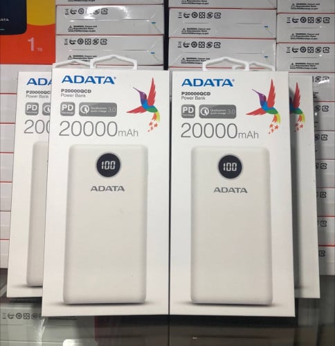 ឥវ៉ានស្ដុកថ្មីបងៗ -POWER BANK ADATA P20000QCD 20000mAh មានការធានា1ឆ្នាំពេញ