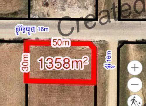 🔊 ដីផ្លូវ 16m កែងនឹងផ្លូវ 16mលក់បន្ទាន់ (ផ្លូវក្រោយវត្តឃ្លួញ)