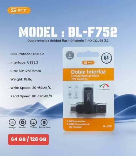 ឥវ៉ានស្ដុកថ្មីបងៗ USB FLASH DRIVE Brand BYZមានការធានា1ឆ្នាំពេញបងៗ