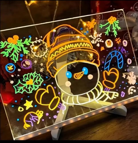 Creative luminescent drawing board.
