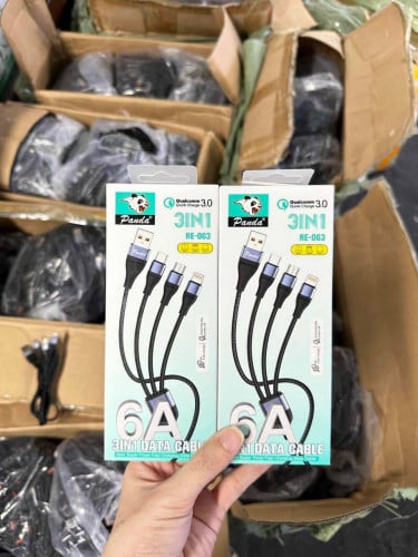 EP61-ខ្សែ USB Panda 6A 3in1